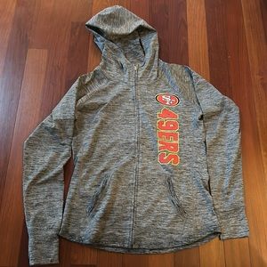 Never Worn. Woman’s 49ers sweatshirt, full zip up